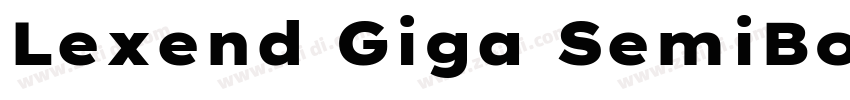 Lexend Giga SemiBold字体转换